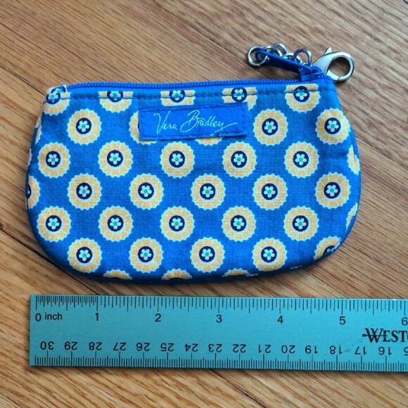 Vera Bradley Floral Blue and Yellow Pouch - Picture 4 of 7